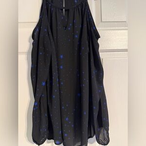 TORRID Cold Shoulder Blouse -Blue Star Print- Size 2
